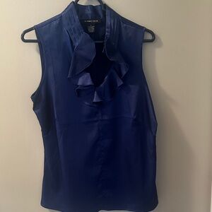 Sydney Tyler Midnight Blue Ruffle Blouse